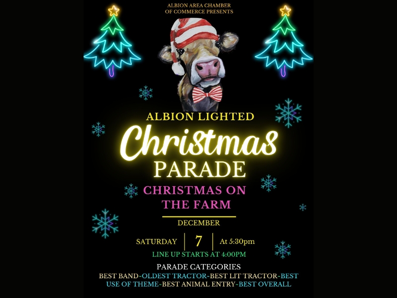 Albion Lighted Christmas Parade - Christmas on the Farm